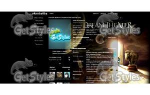 MusicDreamTheater Black C тема для контакта