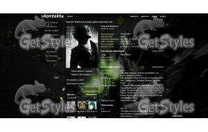 Black And Green Shards тема для контакта