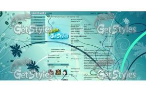 Синий узор тема для контакта