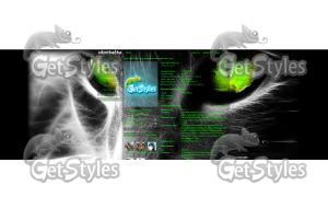 Неоновая кошка тема для контакта