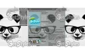 Panda with glasses :D тема для контакта