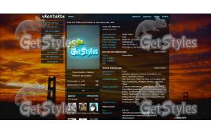 Красивый  закат тема для контакта