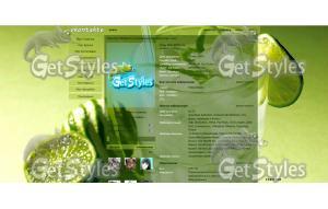 Освежающий коктейль тема для контакта