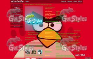 Angry Birds Red тема для контакта