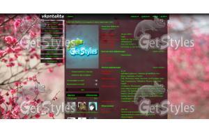 Sakura тема для контакта