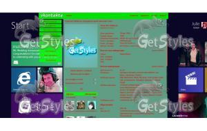 windows 8     NEW тема для контакта