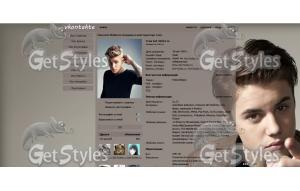 justin_bieber тема для контакта
