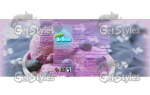 Черничное мороженое еда в тема для контакта