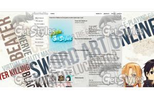 Sword Art Online backgrou тема для контакта