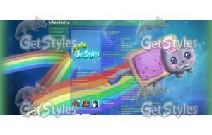 Кот печенька радужный тема для контакта