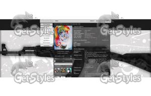 CS GO Ak47 black тема для контакта