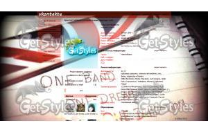 One Direction тема для контакта