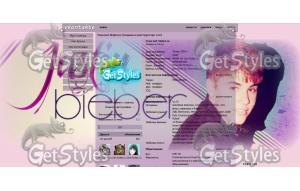 Justin Bieber тема для контакта
