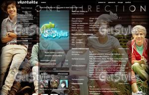 One Direction тема для контакта