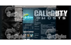 Call of Duty Ghosts тема для контакта