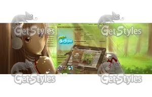 sword art online , Asuna тема для контакта