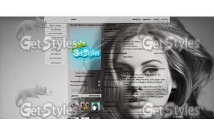 Adele Glamour тема для контакта