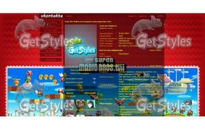 New Super Mario Bros Wii тема для контакта