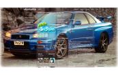 nissanskylinegtrr34blue