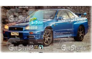 nissanskylinegtrr34blue тема для контакта
